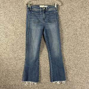 McGuire Women's Size 25 Valensi Patch Pocket Crop Flare JeanG